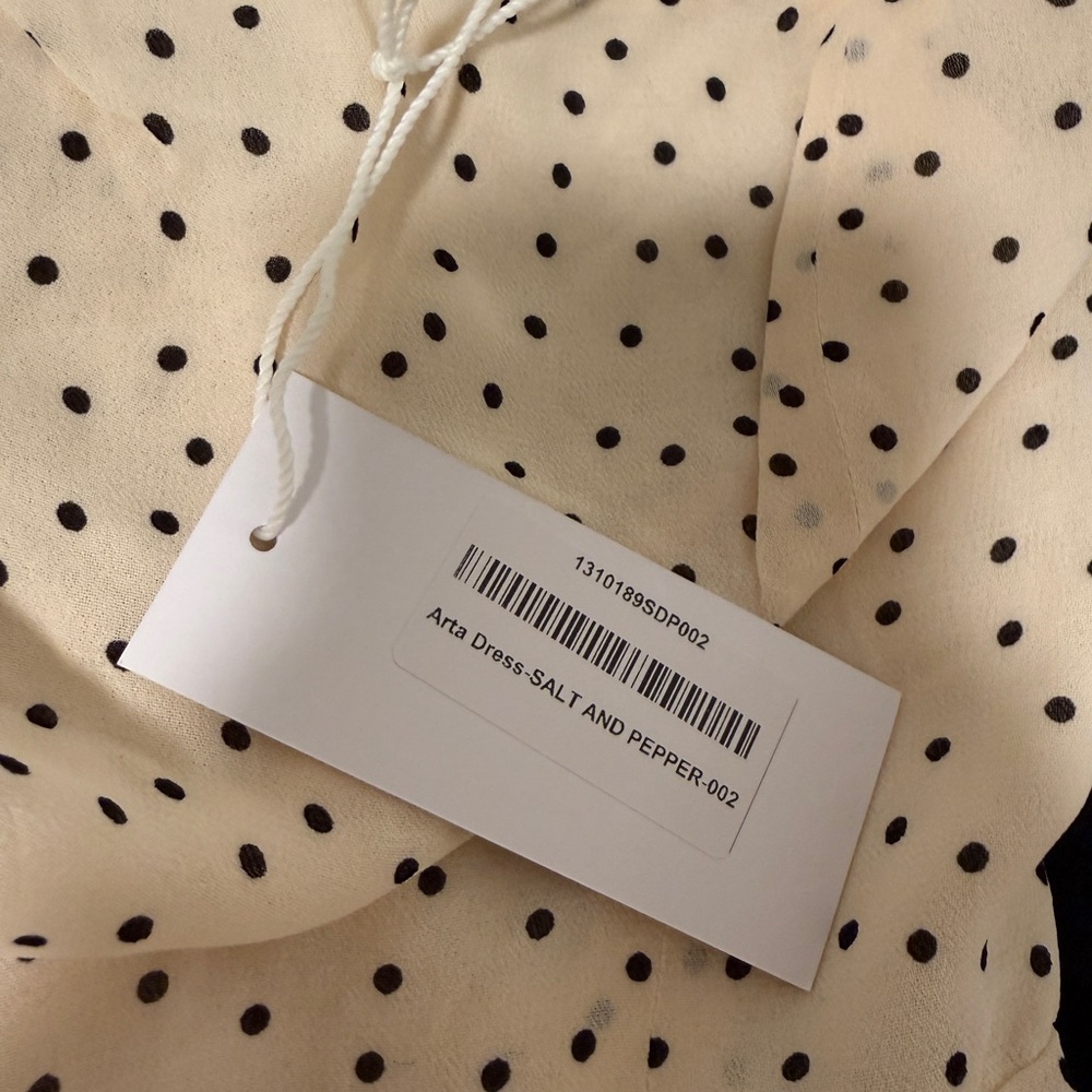 Reformation Arta Dress, Salt + Pepper - Picture 8 of 9